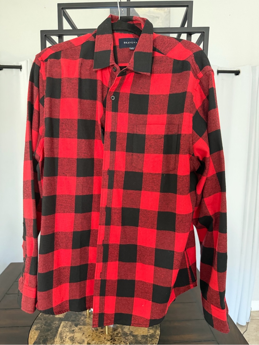 Brave + True Red Buffalo Plaid Button-Down Shirt for Men